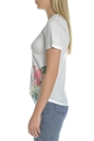 GUESS-Γυναικεία κοντομάνικη φλοραλ μπλούζα Guess λευκή